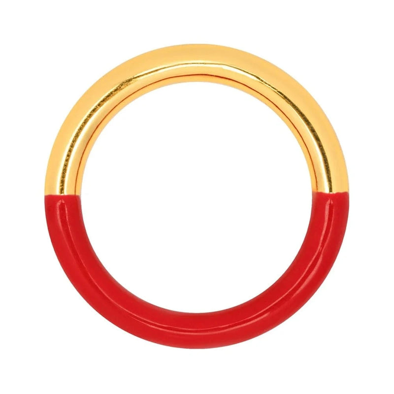 Lulu Double Color Ring - Gold/Passion