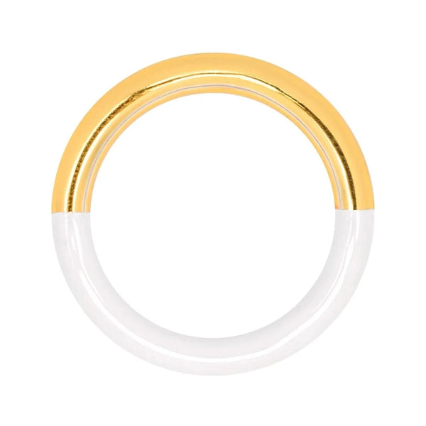 Lulu Double Color Ring - Gold/White