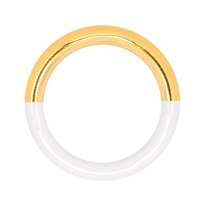 Lulu Double Color Ring - Gold/White