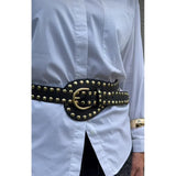 Tim & Simonsen Dunja Stud Belt - Black/Gold