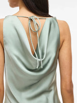 Vila Bea Waterfall Maxi Dress - Green Milieu