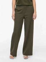 Vila Varone HW Wide Pant - Forest Night