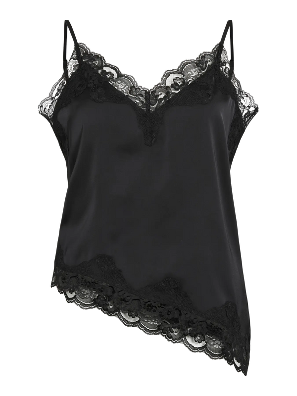 Vila Lacey Strap Top  - Black
