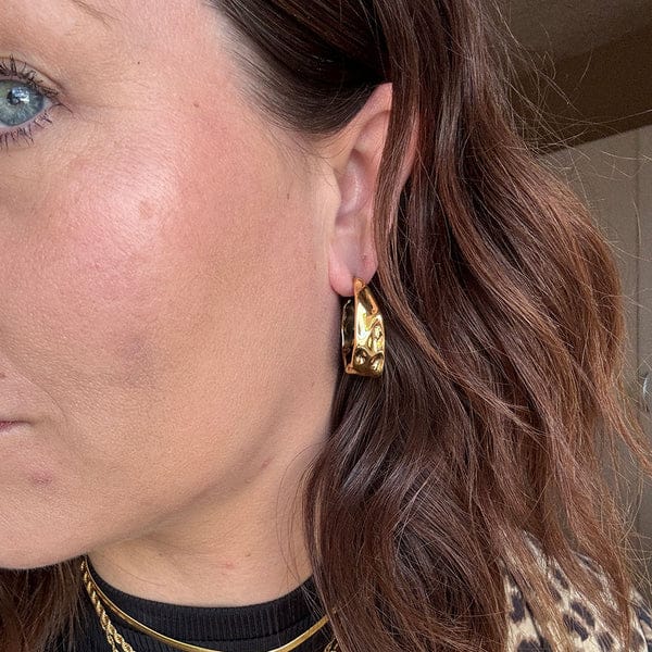 Wolff Jewelry Fanny Hoops - 18 karat guldbelagt