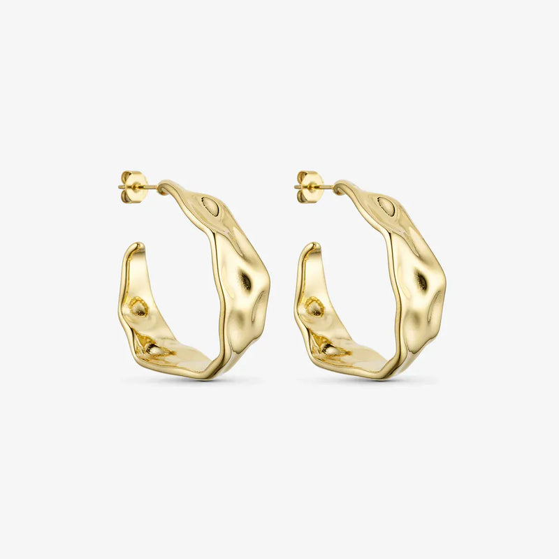 Wolff Jewelry Fanny Hoops - 18 karat guldbelagt