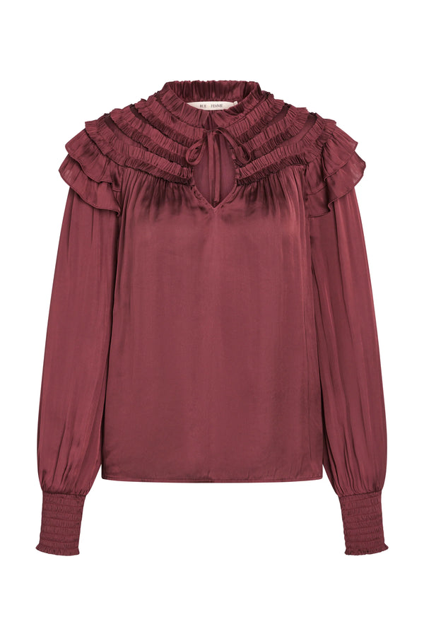 Rue De Femme Flori Blouse - Raspberry Wine