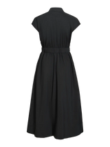 Vila Onelly Shirt Collar Midi Dress - Black