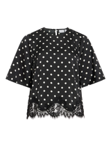 Vila Dota 2/4 Lace Top - Black