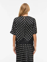 Vila Dota 2/4 Lace Top - Black