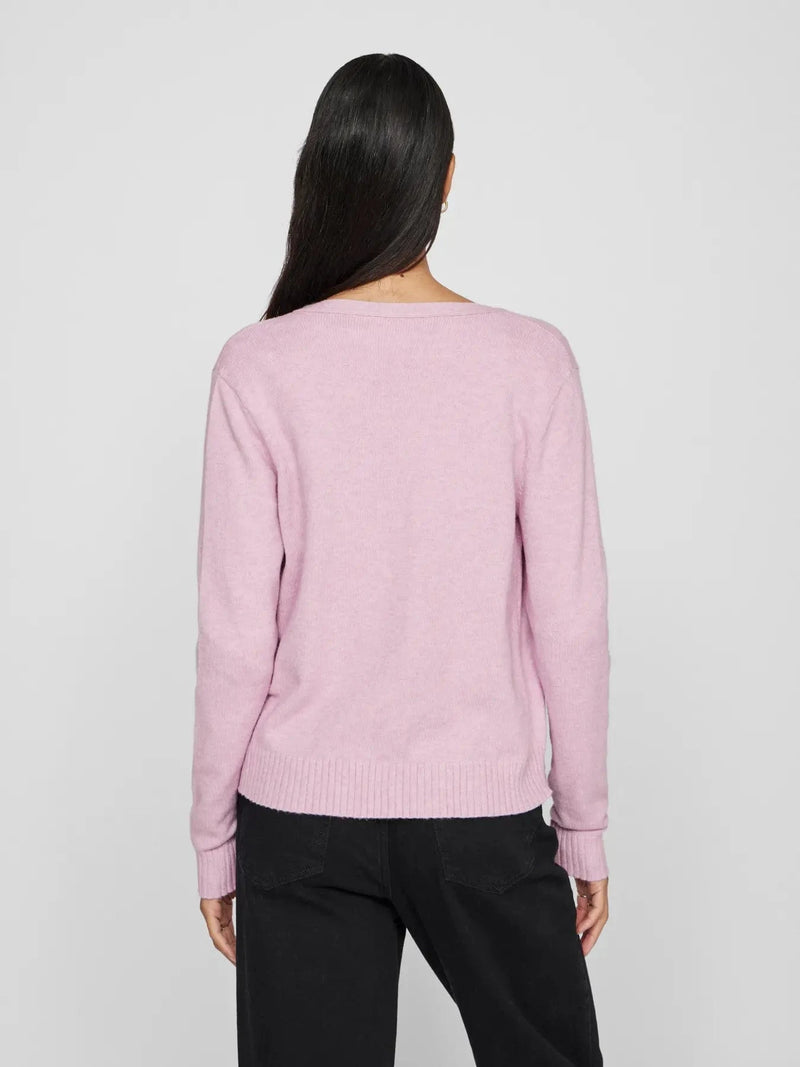 Vila Viril Short L/S Knit Cardigan - Winsome Orchid