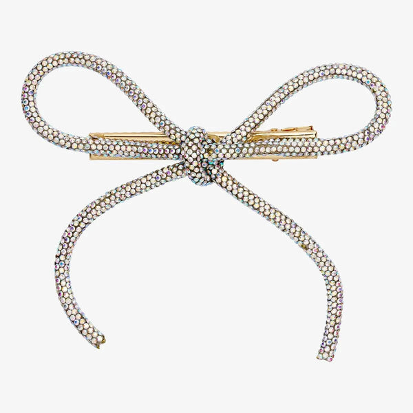 Wolff Jewelry Glitter Bow - Silver
