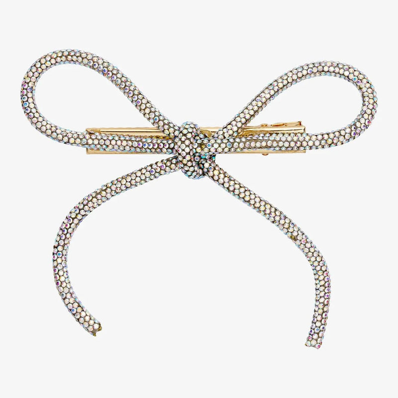 Wolff Jewelry Glitter Bow - Silver