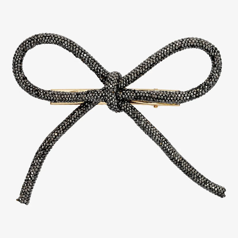 Wolff Jewelry Glitter Bow - Black