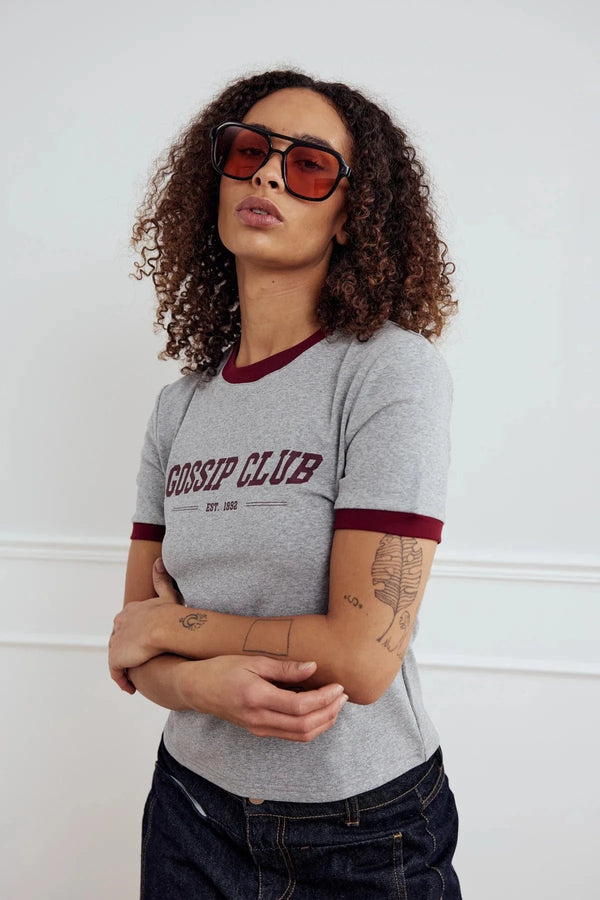 Noella Gossip T-Shirt - Medium Grey Mel