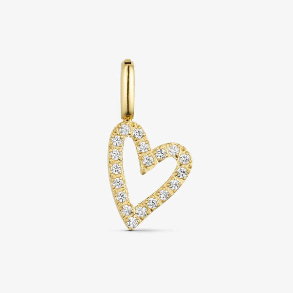 Wolff Jewelry Heart Shine Charm - Gold