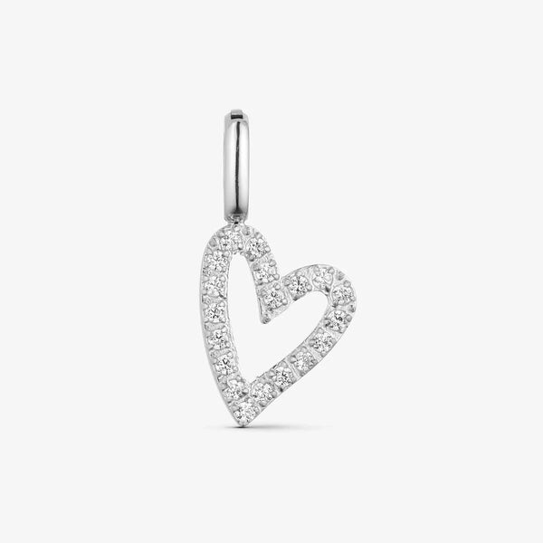 Wolff Jewelry Heart Shine Charm - Silver