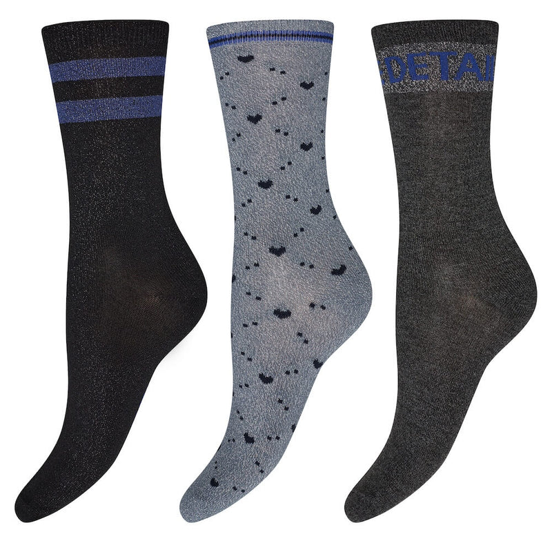 Hype The Detail 3 pk sock - Blue