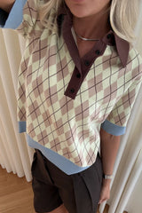 Noella N-Makayla SS Knit - Diya Yellow Check