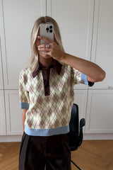 Noella N-Makayla SS Knit - Diya Yellow Check