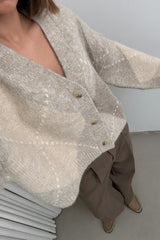 Noella N-Laiana Knit Cardigan - Beige Mix