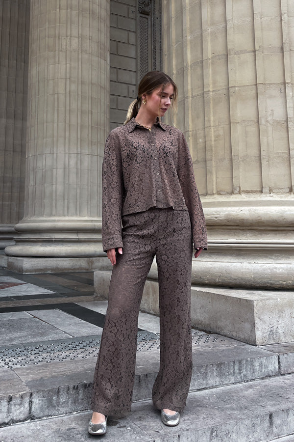 Noella Shelly Pants - Timber Brown