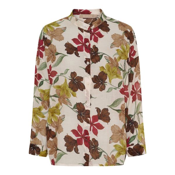 Marta Lotus Shirt - Beige Flower