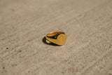 IX Studios Mini Oval Signet Ring - Gold