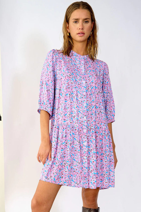 Noella Imogen Dress - Pink/Blue Flower