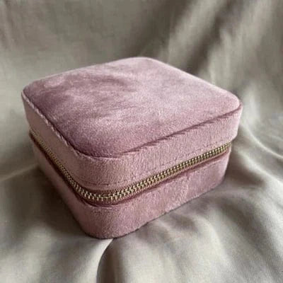 Wolff Jewelry Jewelry Square Box w. Mirror - Pink