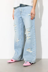 Hunkøn Jody Ribbed Jeans - Light Denim