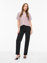 Vila Nora S/S Yd T-shirt -Nostalgia Rose