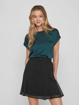 Vila Ellette satin top - Ponderosa Pine