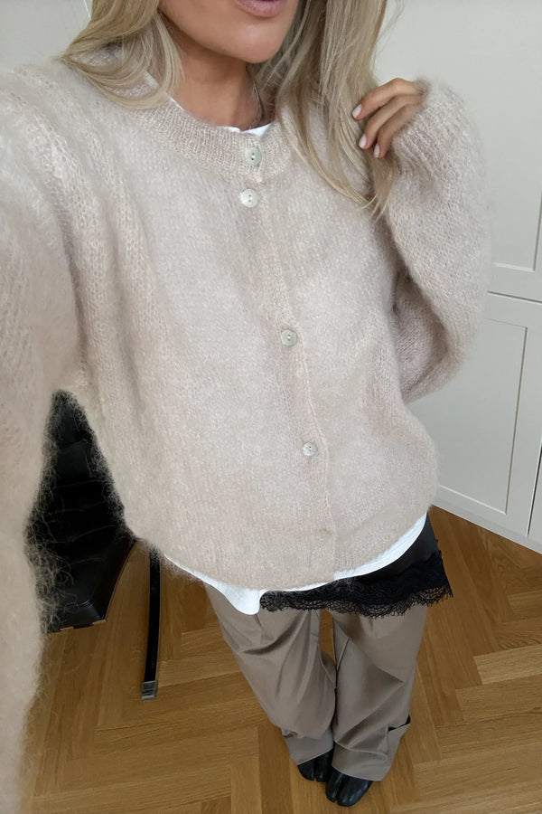 Noella N-Kea Mohair Cardigan - Oyster