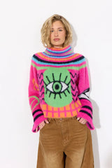 Hunkøn Kitii Knit Blouse - Green Eye