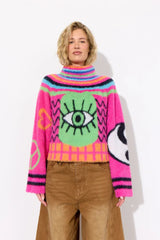 Hunkøn Kitii Knit Blouse - Green Eye