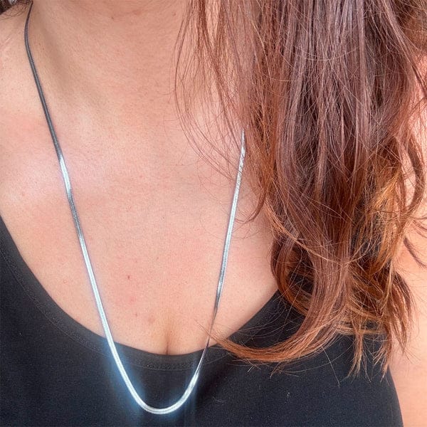 Wolff Jewelry Kleo Necklace Long 3mm - Sølvfarvet