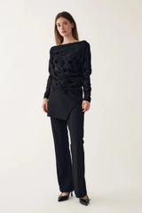 Noella Lanna Top - Black glitter