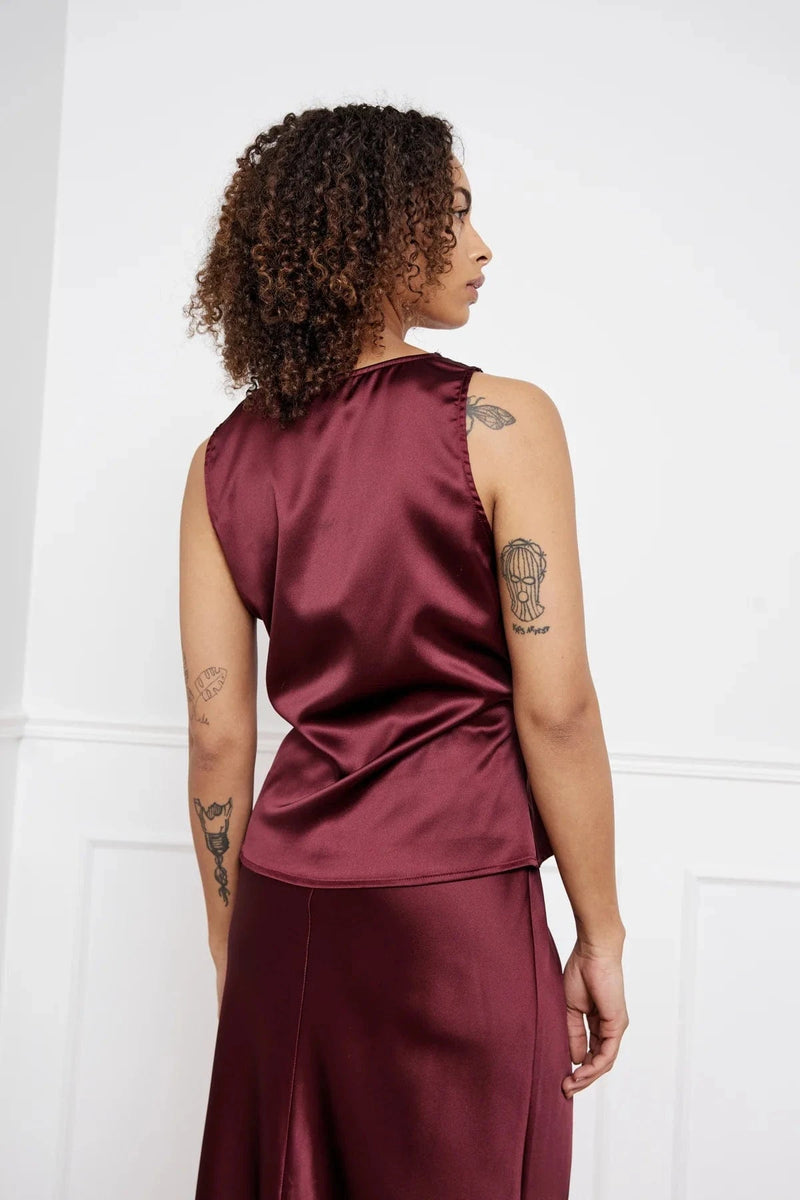 Noella Laurentina Blouse - Dusty Mahogany