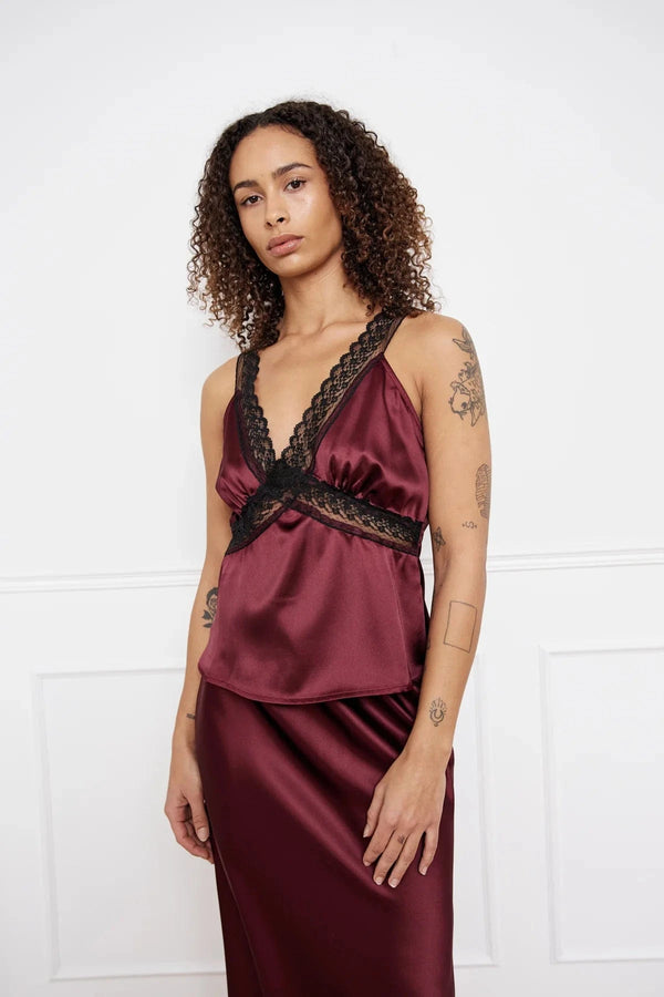 Noella Laurentina Blouse - Dusty Mahogany