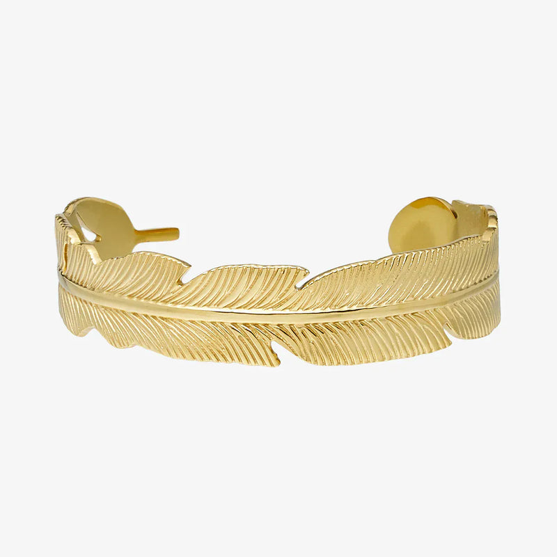 Wolff Jewelry Leafy Bangle - 18 karat guldbelagt
