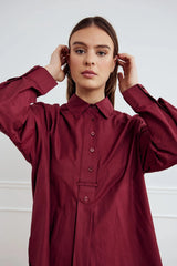 Noella Leonie Shirt - Dusty Mahogany