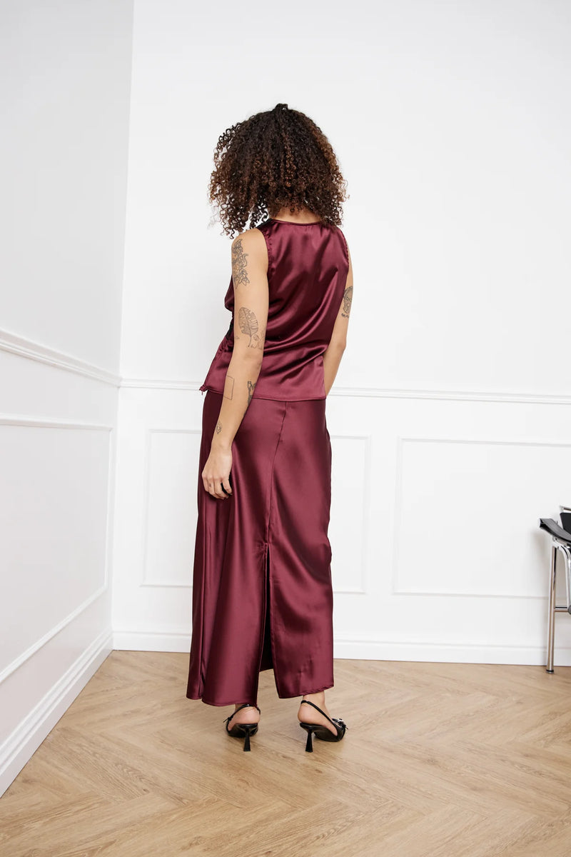 Noella Leonora Skirt - Dusty Mahogany