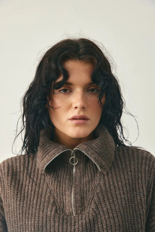 Noella Lesia Knit - Timber Wolf Melange
