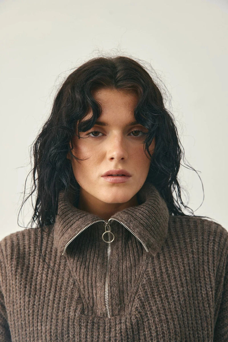 Noella Lesia Knit - Timber Wolf Melange