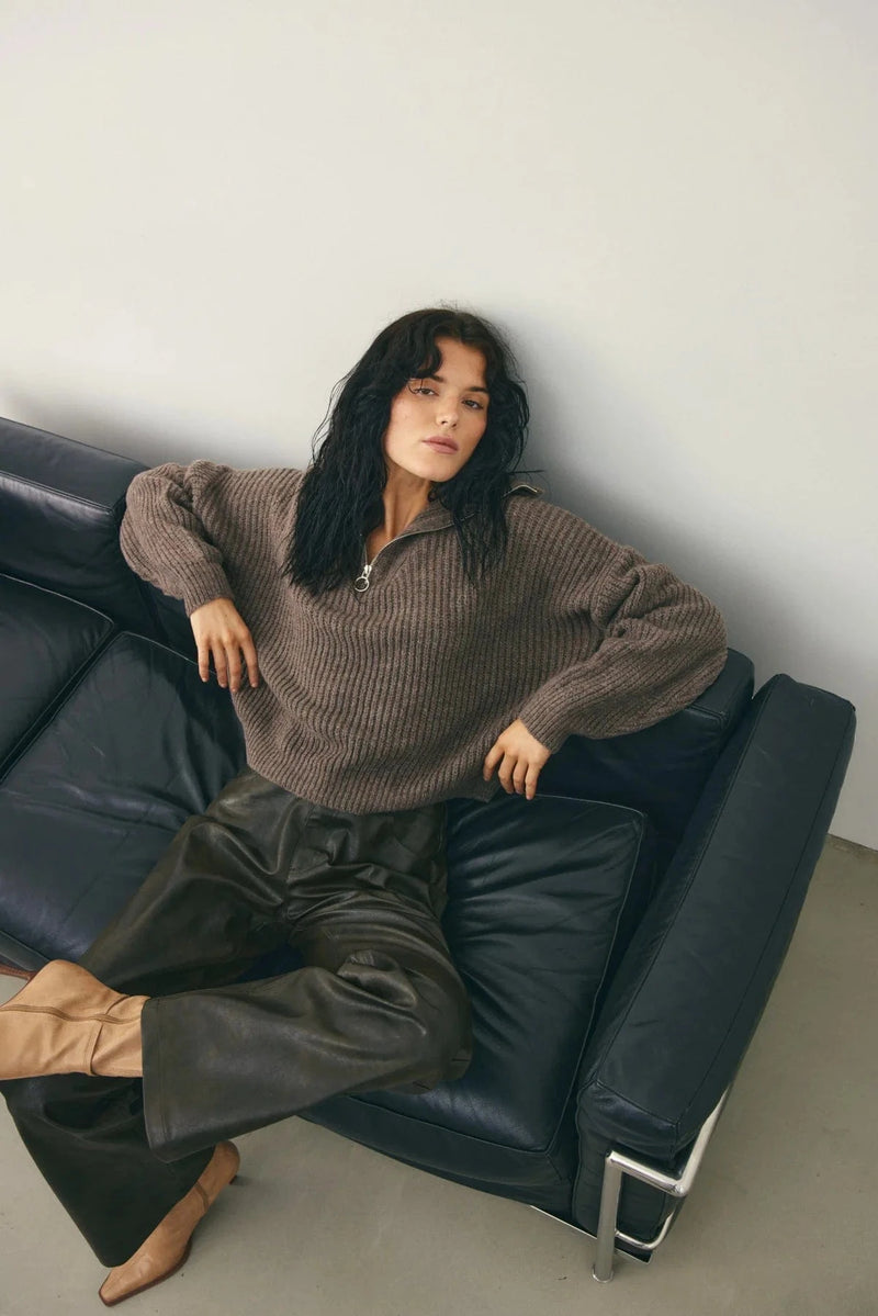 Noella Lesia Knit - Timber Wolf Melange