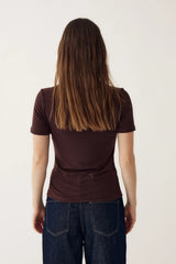 Noella Lidie SS Top - Chocolate