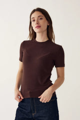 Noella Lidie SS Top - Chocolate