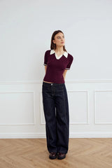 Noella Lilo Polo Knit - Wino