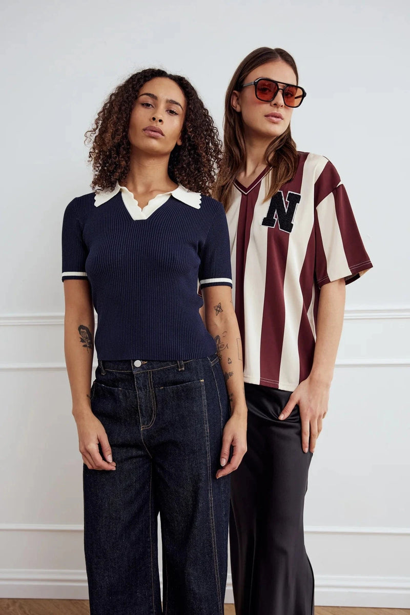 Noella Lilo Polo Knit - Navy