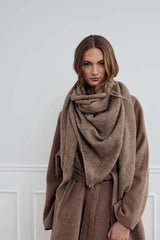Noella Loena Knit Scarf - Brown Melange
